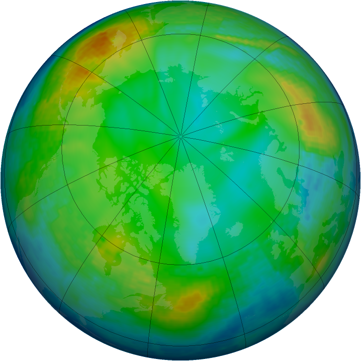 Arctic ozone map for 10 December 2003